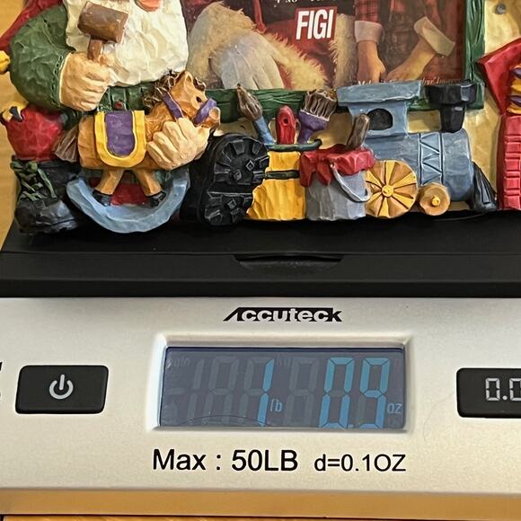 Vintage Figi Santa & Me 4x6 Photo Frame Hand Painted Christmas Figurine Decor - Picture 6 of 6